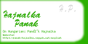 hajnalka panak business card